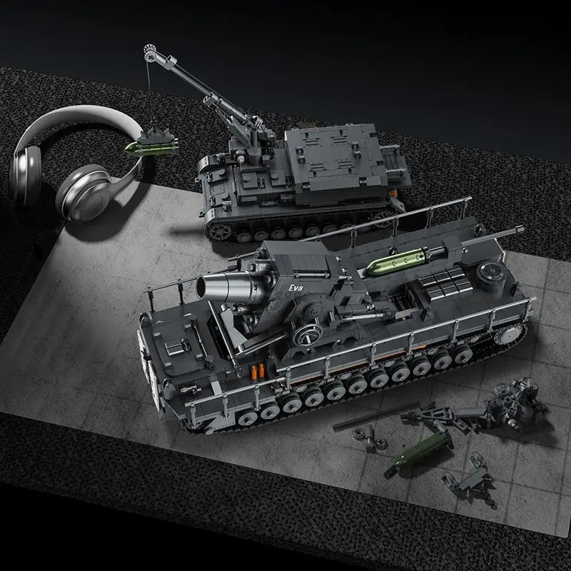 Lego Compatible Military Tank - مجموعة مكعبات بناء عسكرية طراز كارل