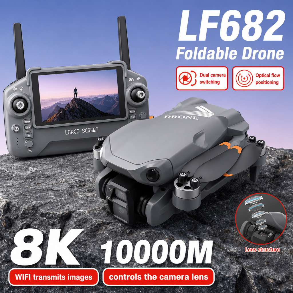 Fpv Brushless Rc Drone 4K - طائرة بدون طيار LF682 للتصوير الجوي
