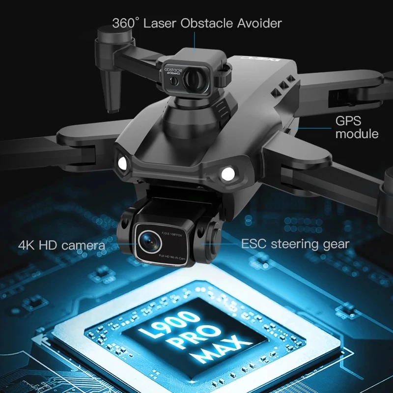 L900 Pro MAX GPS Drone 4K Prof - مراجعة Fpv Brushless Rc Drone 4K وسعره