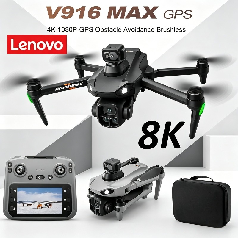 طائرة لينوفو V916MAX الاحترافي - مراجعة Fpv Brushless Rc Drone 4K وسعره
