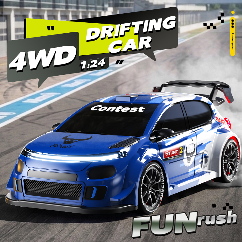 سيارة تحكم عن بعد بمقياس 1:24  - مراجعة Rc Drift Car 1 24 Scale 4Wd وسعره
