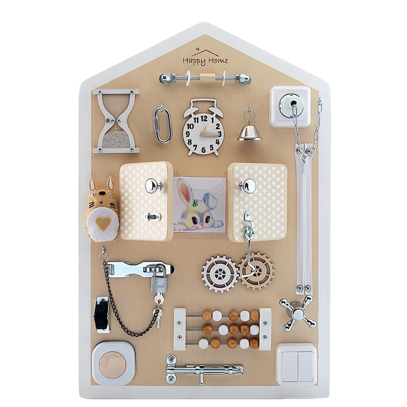ألعاب مونتيسوري الخشبية ملحقات - مراجعة Montessori Wooden Busy Board Toddler وسعره